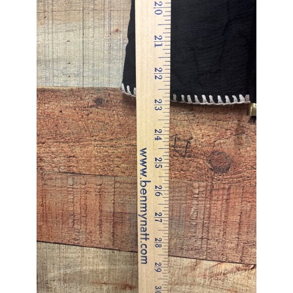 Moon River Black Lace-Up Layered Hem Tank Top With Strappy Details Size L - Picture 3 of 7